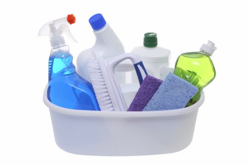 Professional move out cleaning supplies ready for final inspection