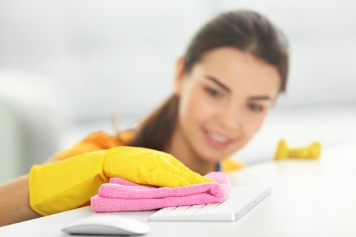 Vacuuming and mopping setup for regular cleaning tasks