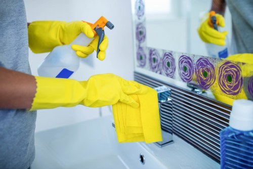 Bathroom deep cleaning during end of tenancy service